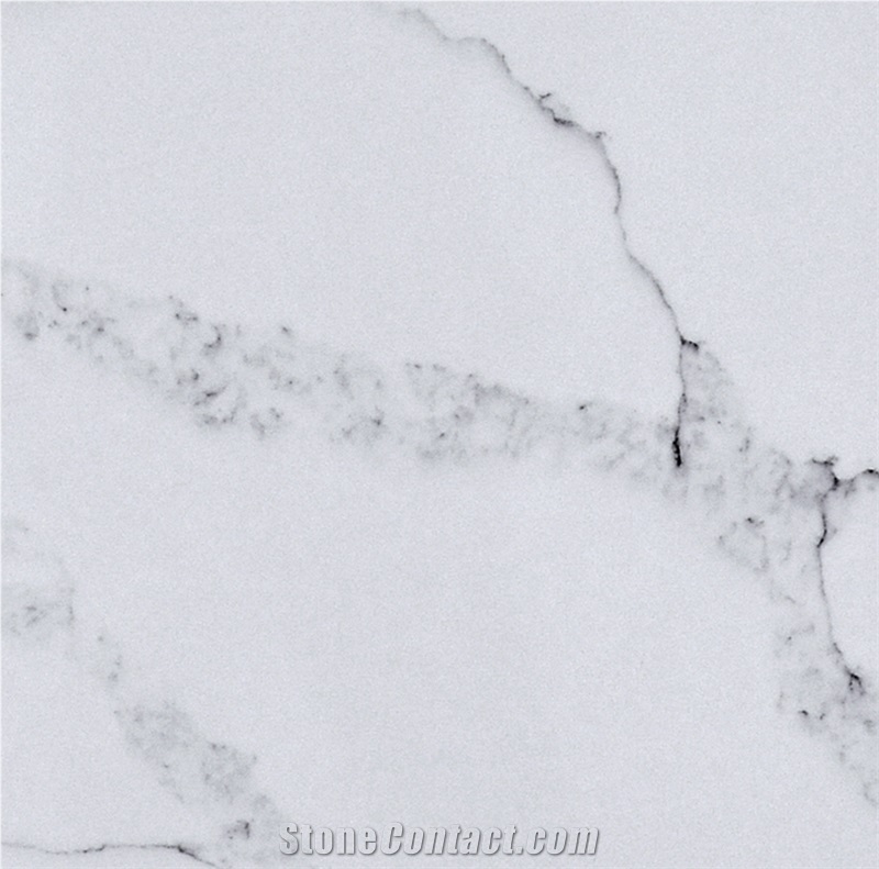 AQ6240 Artificial Calacatta Quartz Stone Slabs Decoration