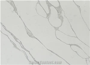 Classic Calacatta Quartz Slabs High Quality Engineered