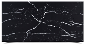 Nero Black Quartz Tiles Slabs Engineered AQ6217