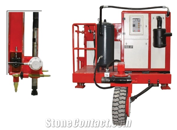 Wheeled Marble Quarry Drilling Rig Machine