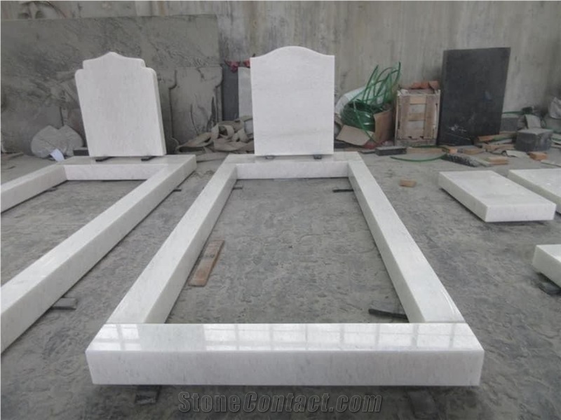 Vietnam White Marble Headstone Good Quality For The Lost Ones