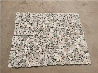 China Rustic Slate Floor Mosaic Medallions For Courtyard
