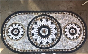 China Slate Mosaic Medallion For Courtyard Decoration