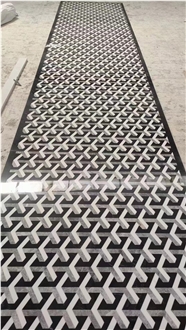 Flora Design Marble Waterjet Hallway Floor Medallion