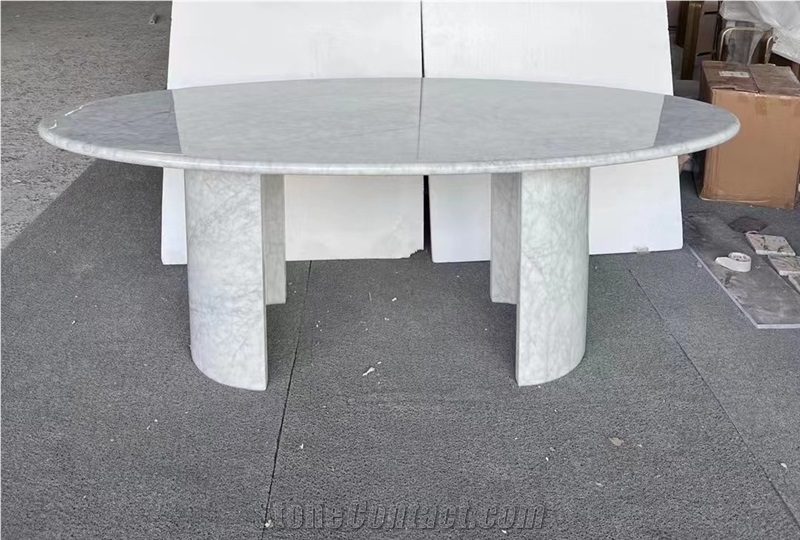 Luxury Solid Marble Statuario Coffee Table For Office Decor