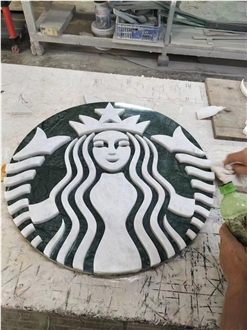 Marble Crema Marfil Cube Brick Floor Waterjet Medallion Tile