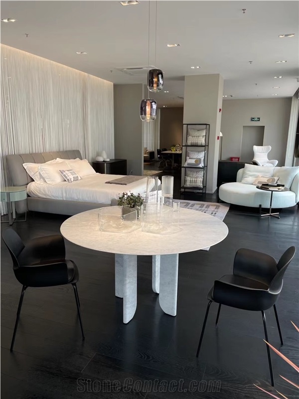 Marble Stands With Glass Top For Office Coffee Table