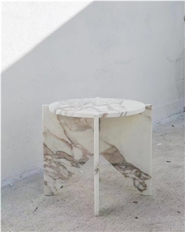 Travertine Titanium Silver Coffee Table For Home Decoration