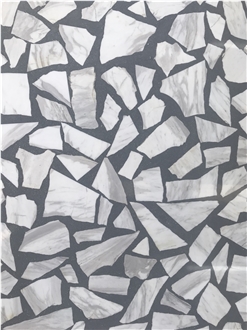 Large Aggregate White Terrazzo Mosaic Terrazzo  Slabs