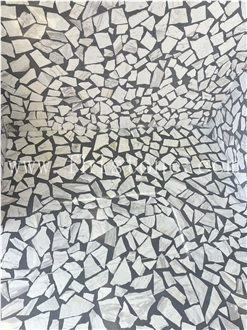 Large Aggregate White Terrazzo Mosaic Terrazzo  Slabs