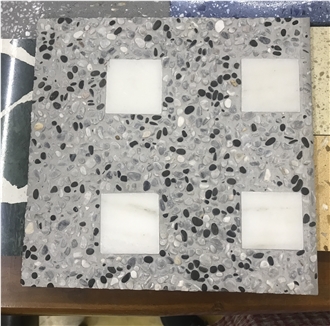Patterned Washed Terrazzo Surface Mosaic Terrazzo Pattern