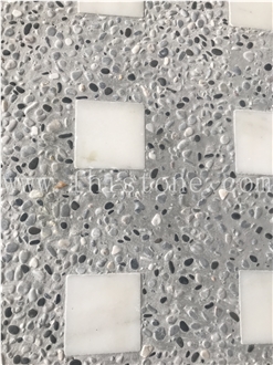 Patterned Washed Terrazzo Surface Mosaic Terrazzo Pattern