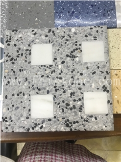 Patterned Washed Terrazzo Surface Mosaic Terrazzo Pattern