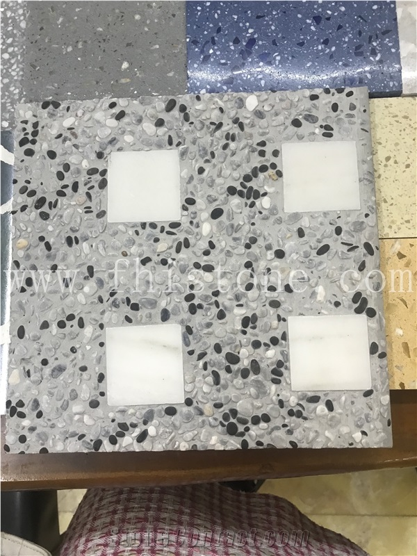 Patterned Washed Terrazzo Surface Mosaic Terrazzo Pattern