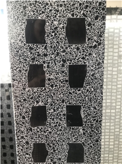 Precast Square Terrazzo Black Mosaicterrazzo  Floor Tiles