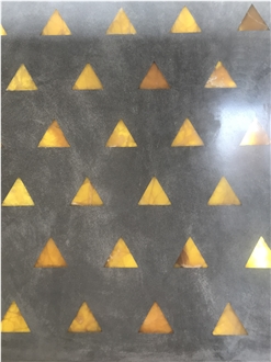 Triangle Geometric Pattern Terrazzo Slabs&Tile Transparent Terrazzo