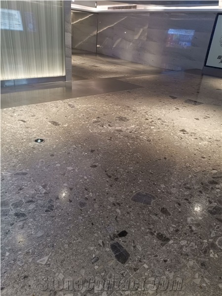 Grey Conglomerate Polished/Rough Slabs & Tiles