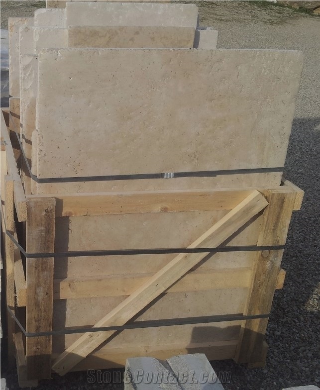 Authentic Limestone Antiquated Versailles Pattern Tiles Thick. 3Cm