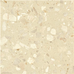 Fatiya Artificial Marble Aggregate Beige Floor Tile Decorate