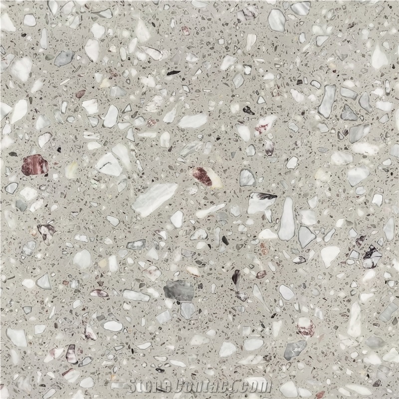 Fatiya Artificial Marble Aggregate Grey Design Wall Tile