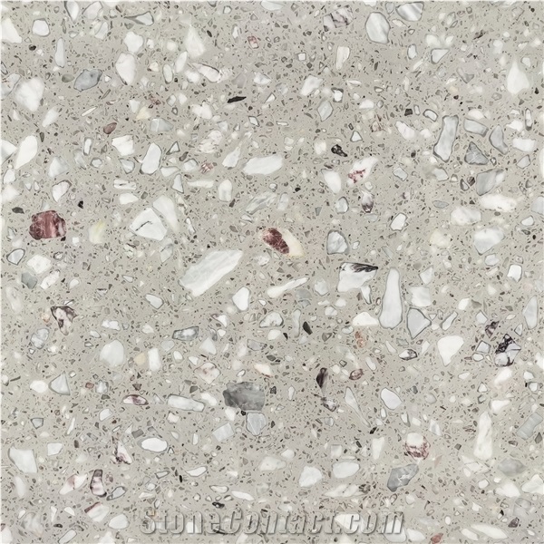 Fatiya Artificial Marble Aggregate Grey Design Wall Tile