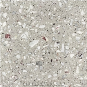 Fatiya Artificial Marble Aggregate Grey Design Wall Tile
