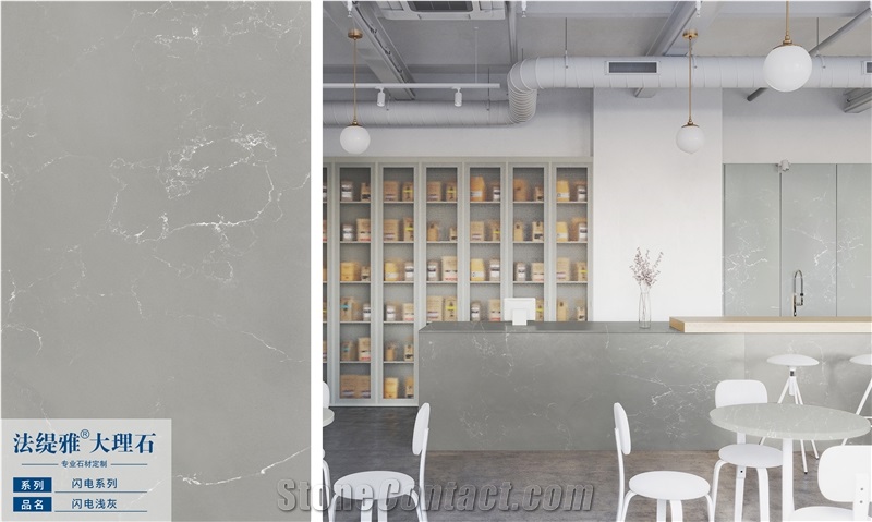 Fatiya Artificial Marble Flash Grey Interior Decoration