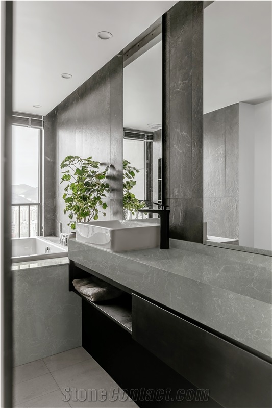 Fatiya Artificial Marble Grey  Interior Decoration  Slab