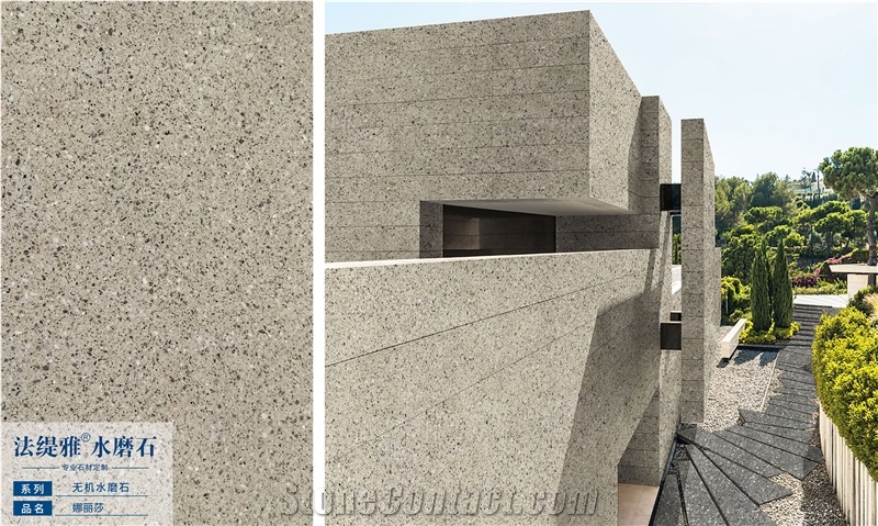 Fatiya Artificial Terrazzo Beige Floor Tile Slab Outdoor Use