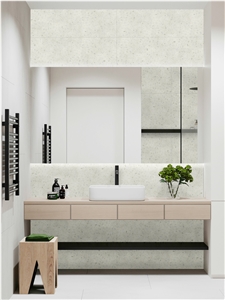 Fatiya Terrazzo Slab Ivory White Floor Tile Wall Decoration