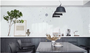 Fatiya White Artificial Marble Wall Decoration Slab