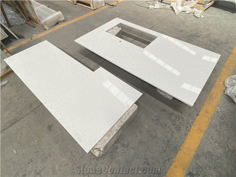 20 Mm Thickness Artificial Quartz Kitchen Island Tops