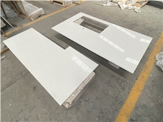 20 Mm Thickness Artificial Quartz Kitchen Island Tops