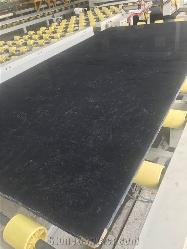 Black Artificial Stone Quartz Slabs Vietnam