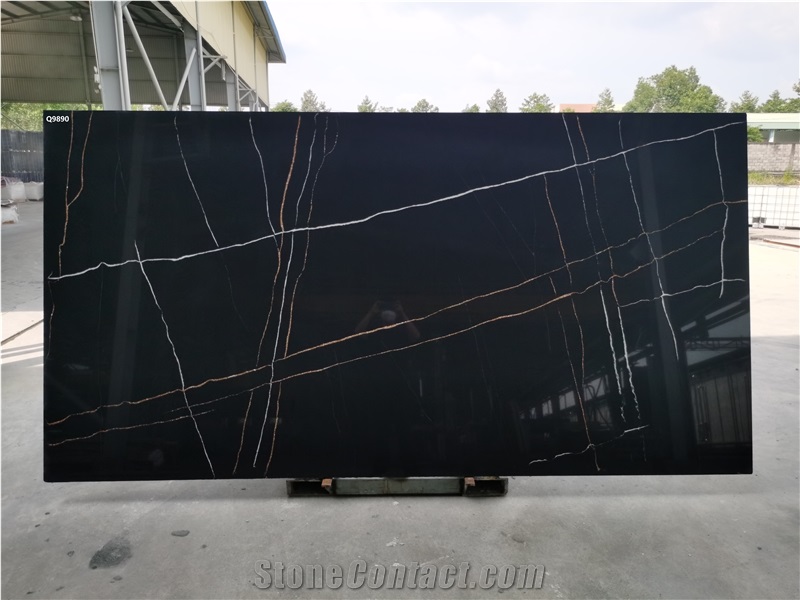 Calacatta Black Vein Vigor Quartz Kitchen Worktops
