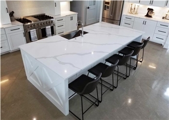 Calacatta White Kitchen Island Tops Waterfall