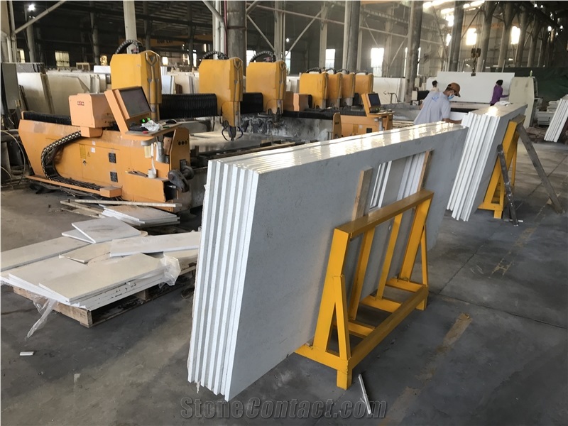 Grain White Quartz Kitchen Countertops For Projects