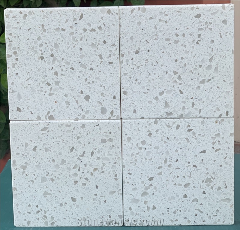 Ice White Vietnam Quartz Multi Family Kitchen Countertop