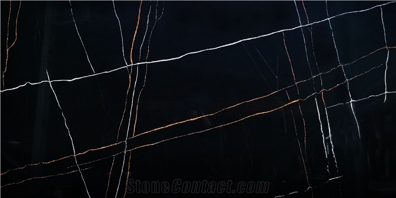 Viet Nam Quartz Stone Black Artificial Calacatta