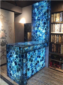 ZR012  Commercial Counters Semi-Precious Stone Reception Counter