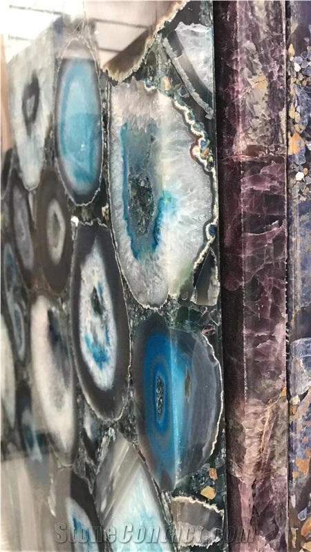 ZR015 Commercial Semi-Precious Stone Furniture Table Tops