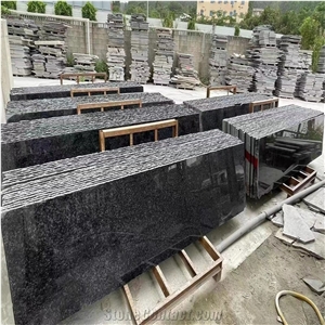 Angola Black Granite Polished Surface Slabs