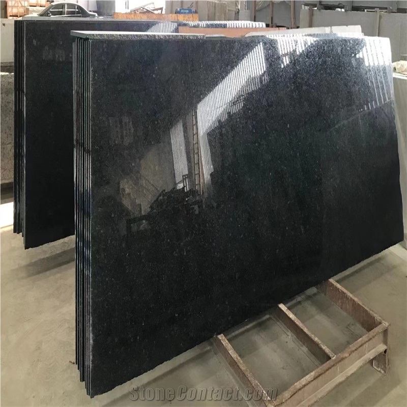 Angola Black Granite Polished Surface Slabs