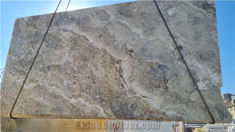 Travertino Silver Slabs - Silver Travertine Polished Slabs
