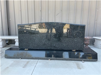 Blue Pearl Granite Tombstone, Optimustone Granite