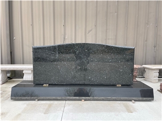Blue Pearl Granite Tombstone, Optimustone Granite