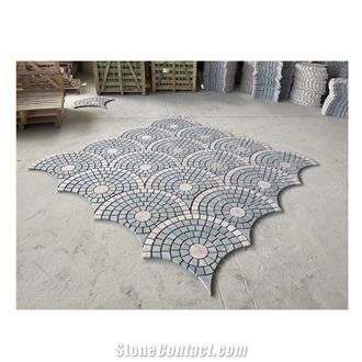 Grey Granite Mesh Cobblestone.Optimustone Grey Mesh Pavers