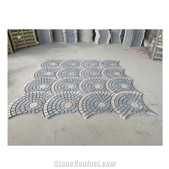 Grey Granite Mesh Cobblestone.Optimustone Grey Mesh Pavers