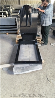Polished China Black Granite Gravestones,Black Granite