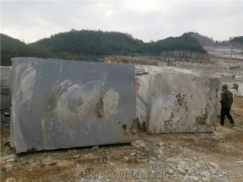 Cinderella Grey Marble Block, China Quarry Rock